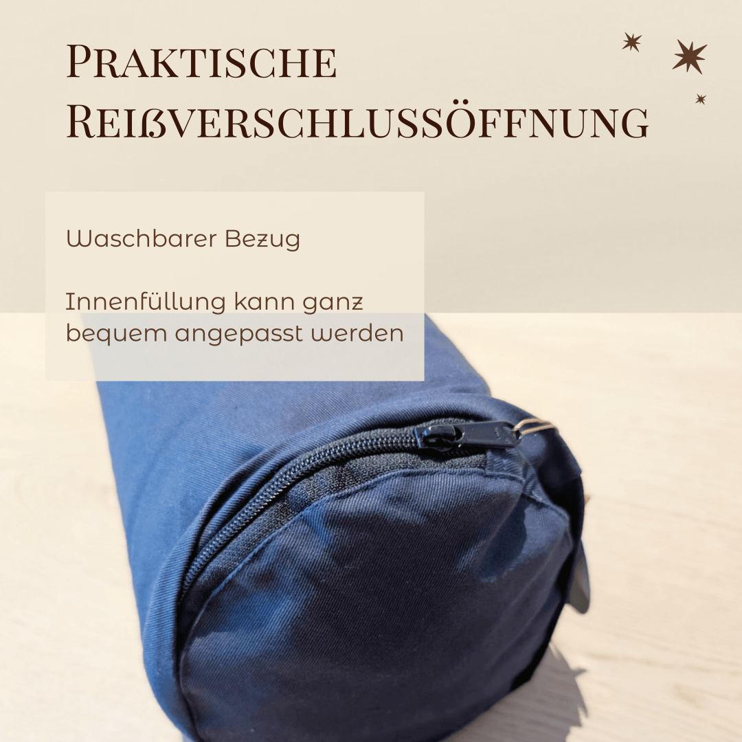 Yogabolster aus 100% Bio-Baumwolle | Gefüllt mit natürlicher Buchweizenspreu