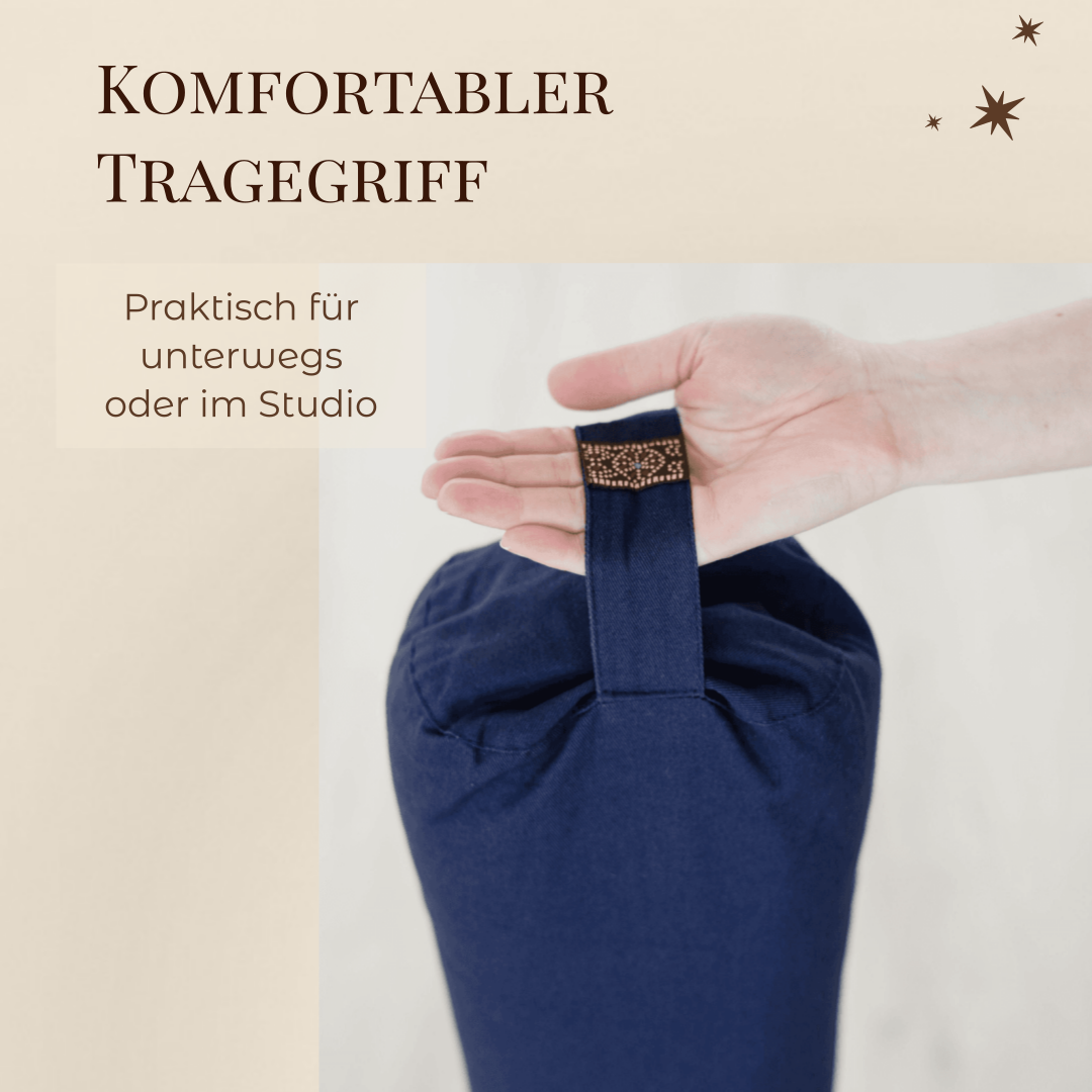 Yogabolster aus 100% Bio-Baumwolle | Gefüllt mit natürlicher Buchweizenspreu