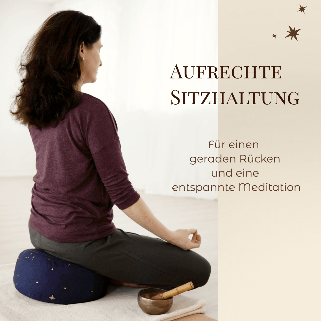 Meditationskissen Sternenhimmel | Bezug aus 100% Bio-Baumwolle | Gefüllt mit natürlicher Buchweizenspreu