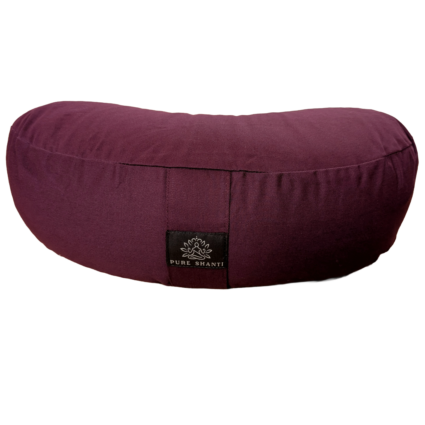 Halbmondkissen Violett aus 100% Bio-Baumwolle | Gefüllt mit natürlicher Buchweizenspreu