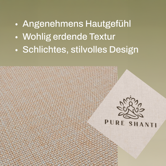 Yogamatte aus Jute Fein | 100% Naturmaterial | Unterseite aus Naturkautschuk | Für Yin-Yoga und Meditation