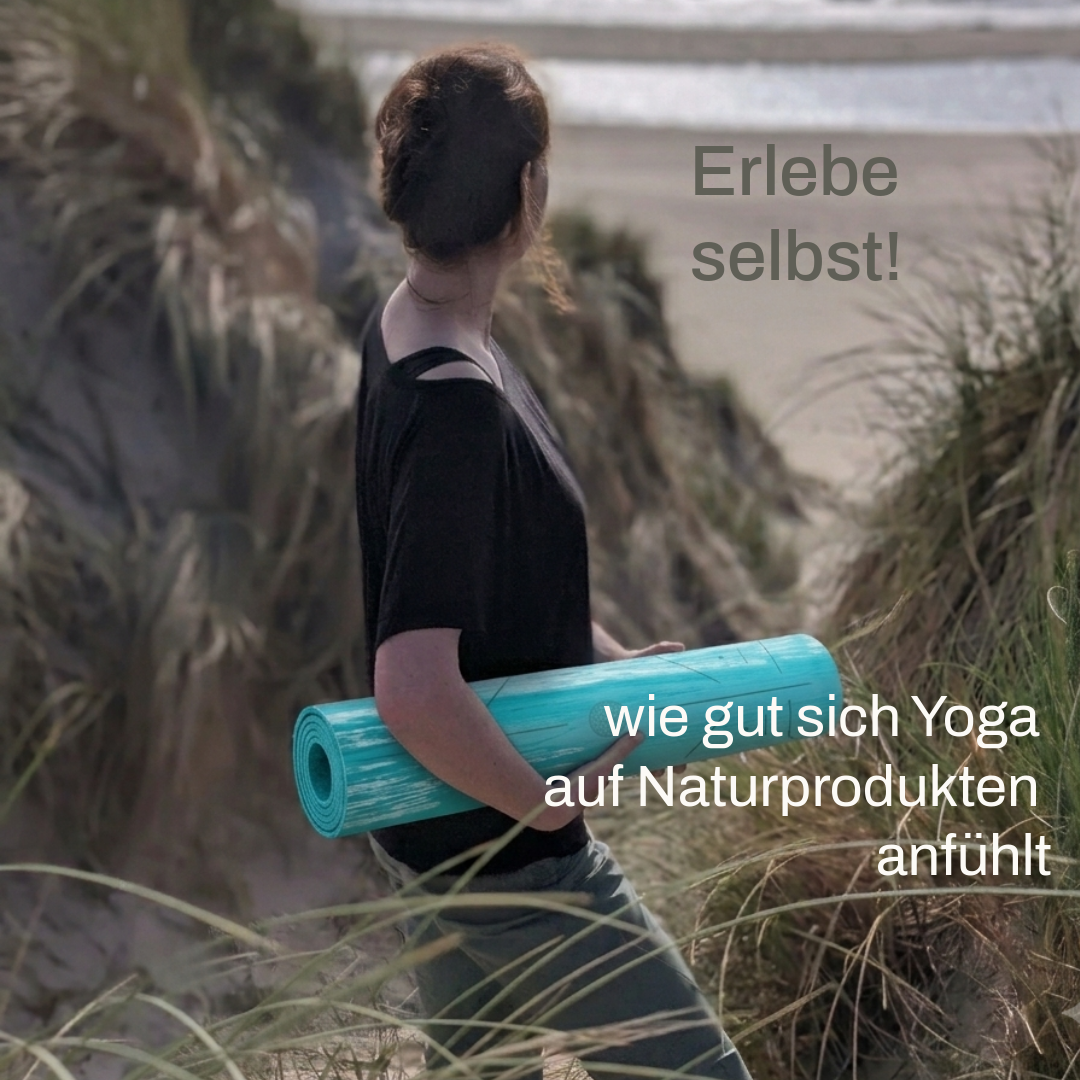 Esterilla de yoga de corcho y caucho natural | Naturalmente antideslizante, agradable al tacto y sin olores | Incluye correa de transporte | 183 x 61 cm