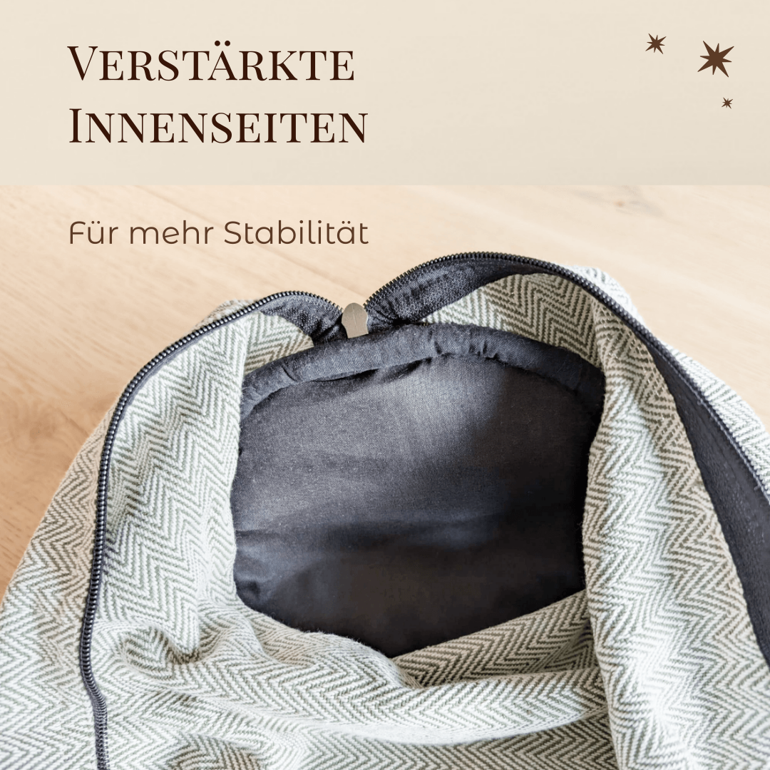 Yogatasche aus nepalesischer Baumwolle, mintgrün, mit verstellbarem Tragegriff