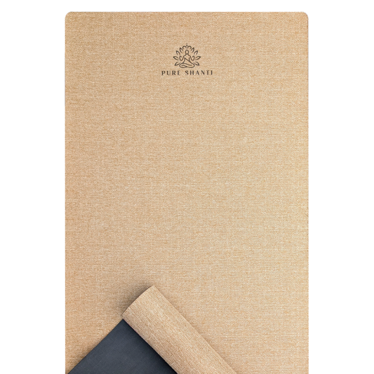 Yogamatte aus Jute & Naturkautschuk | Rutschfeste Jute Matte, robust und geruchsneutral | Angenehm hautfreundlich | 100% Naturmaterial | Inkl. Tragegurt