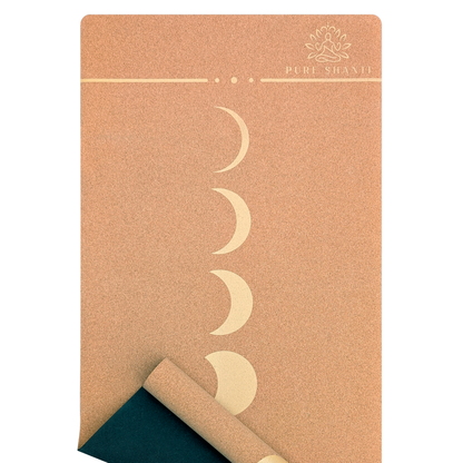 Yogamatte aus Kork & Naturkautschuk | Natürlich rutschfest, angenehm hautfreundlich & geruchsneutral | Inkl. Tragegurt | 183 x 61 cm