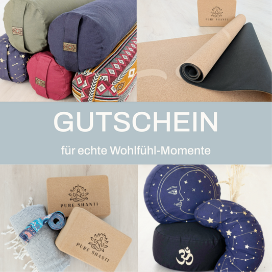 PURE SHANTI Geschenkgutschein | Verschenke echte Freude zum Wohlfühlen | Einlösbar auf das gesamte Yoga-Sortiment