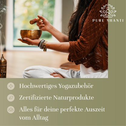 Bloque de Yoga PURE SHANTI de Corcho | Materiales 100% Naturales | 23 x 15 x 7,5 cm