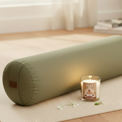 Wohlfühl-Set: Yogabolster und Duftkerze | Hochwertige Produktauswahl | Bolster aus Bio-Baumwolle