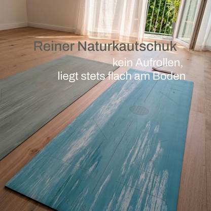 Esterilla de yoga de corcho y caucho natural | Naturalmente antideslizante, agradable al tacto y sin olores | Incluye correa de transporte | 183 x 61 cm