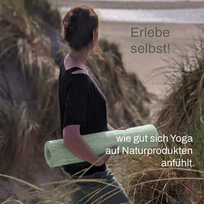Esterilla de yoga de corcho y caucho natural | Naturalmente antideslizante, agradable al tacto y sin olores | Incluye correa de transporte | 183 x 61 cm