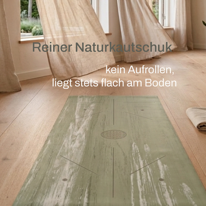 Esterilla de yoga de corcho y caucho natural | Naturalmente antideslizante, agradable al tacto y sin olores | Incluye correa de transporte | 183 x 61 cm