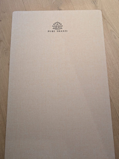 Yogamatte aus Jute Fein | 100% Naturmaterial | Unterseite aus Naturkautschuk | Rutschfest, robust und geruchsneutral