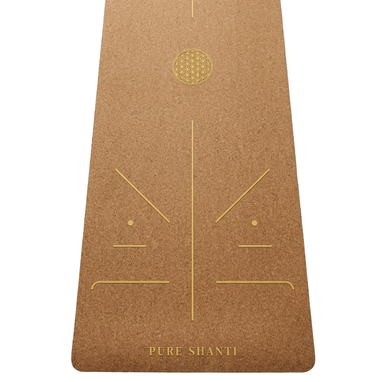 Esterilla de yoga de corcho y caucho natural | Naturalmente antideslizante, agradable al tacto y sin olores | Incluye correa de transporte | 183 x 61 cm