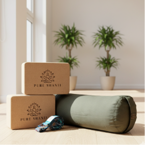 Starter-Set: Yogabolster, Blöcke und Gurt