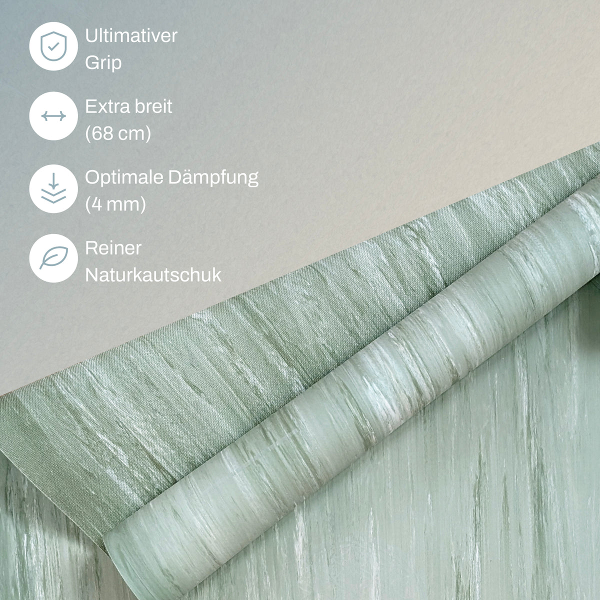 Esterilla de yoga de corcho y caucho natural | Naturalmente antideslizante, agradable al tacto y sin olores | Incluye correa de transporte | 183 x 61 cm