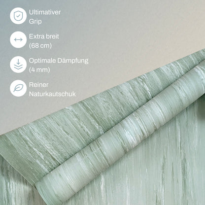 Esterilla de yoga de corcho y caucho natural | Naturalmente antideslizante, agradable al tacto y sin olores | Incluye correa de transporte | 183 x 61 cm